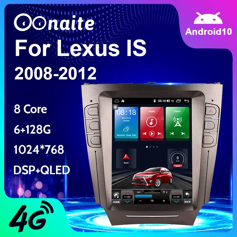 

Автомагнитола Oonaite для LEXUS IS IS250/IS300/IS350, 10,0 дюйма, Android 10,4