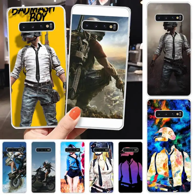 PUBG обои черный ТПУ мягкий чехол для телефона Samsung S6 S7 edge S8 Plus S9 S10 plus E(lite) | Мобильные