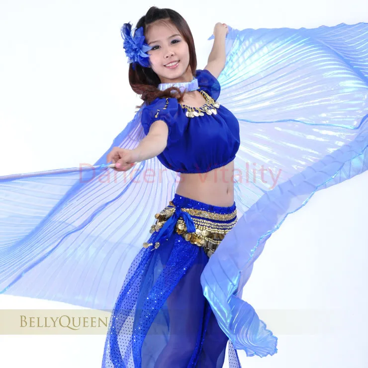9 Цветов Оптовая танец живота крыло Женщины Танец Живота Прозрачный Крыло