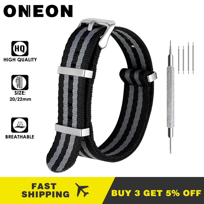 Ремешок нейлоновый для наручных часов 20/22 мм|Ремешки часов| |