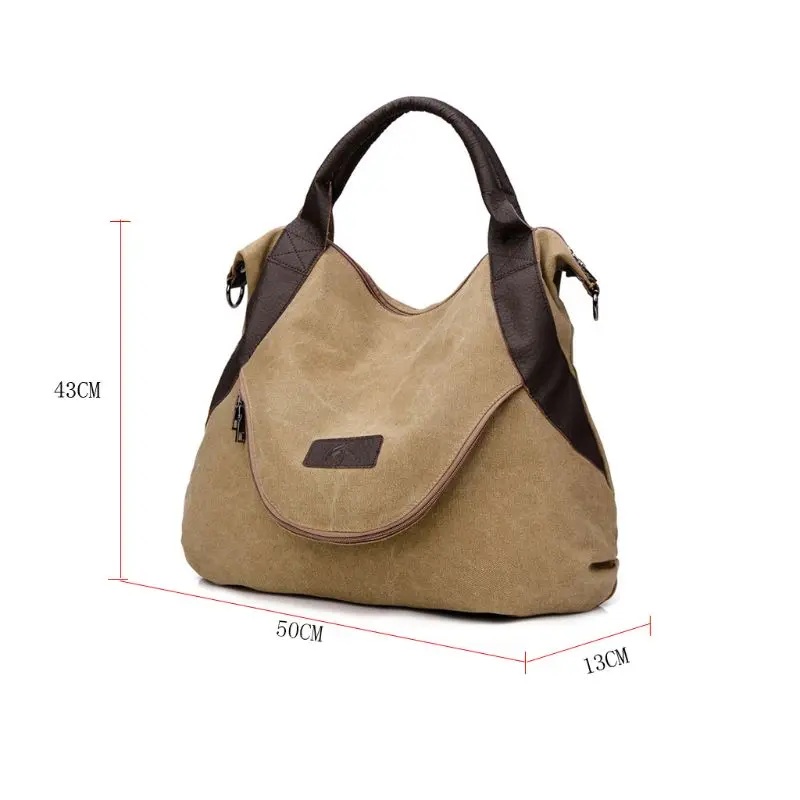 

Women Canvas Large Capacity Handbag Shoulder Lady Crossbody Bag Tote Satchel Pur