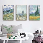 Картина Ван Гог, Пшеничное поле, пейзаж, холст, настенные плакаты, знаменитая картина маслом для декора гостиной