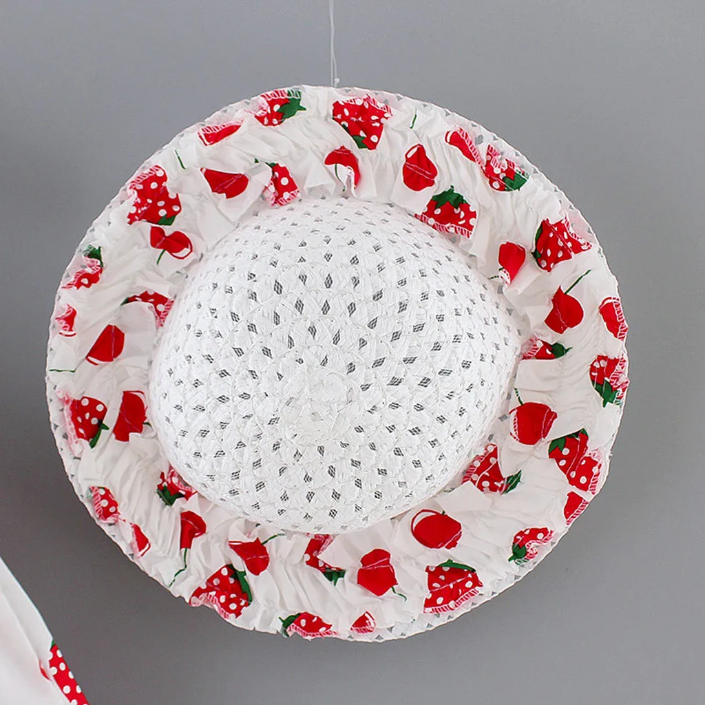 Летнее платье без рукавов с клубничным принтом для девочек платья принцессы на