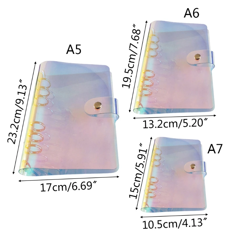 

6 Hole PVC Loose Leaf Binder Notebook Notepad Sketchbook Business Journal Agenda