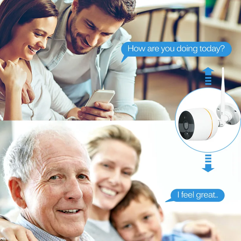 Weтранс двухсторонняя аудио Беспроводная cctv камера 1080P HD IPPRO Водонепроницаемая PIR Обнаружение домашней безопасности Wifi ip камера