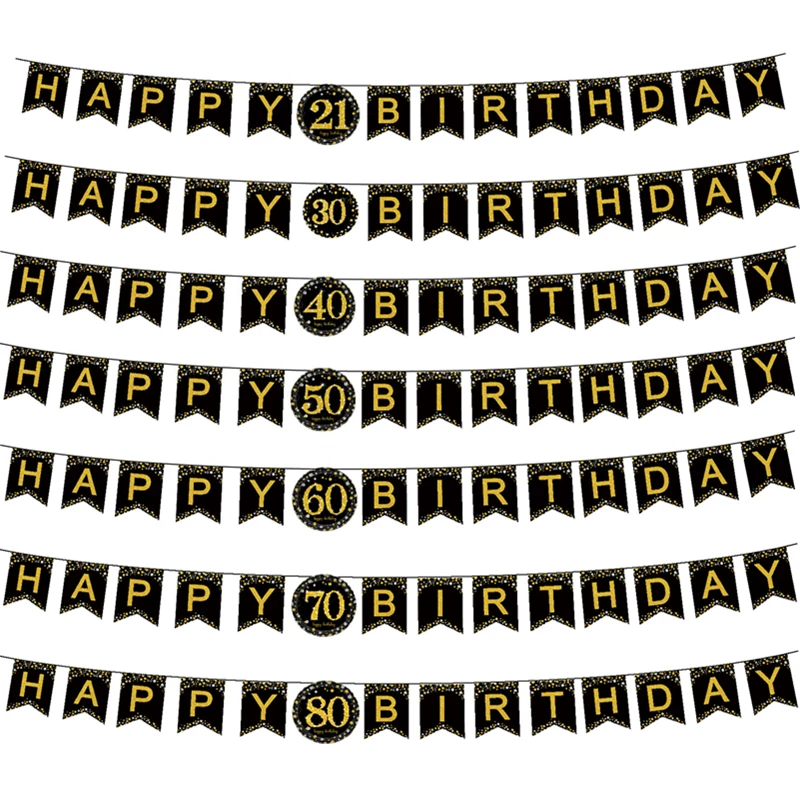 Happy Birthday party decoration plate happy birthday for 21 30 age supplies gold pink giltter cup tablecloth | Дом и сад