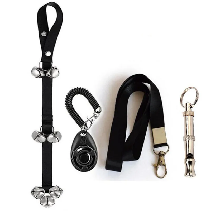 

3Pcs/Set Pet Toys Dog Doorbell Rope Lanyard Safe Training Clicker Whistle For Teddy Bichon Bulldog Pet Supplies Obedience Tools