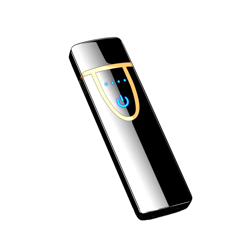 Ультратонкие USB Металлические электрическая зажигалка для сигарет креативные