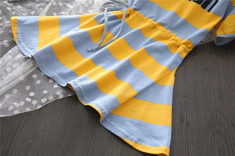 Summer Girl Dress For Girls Striped Cotton Casual Style Teenage Kids Clothes 6 7 8 10 12 13 Year | Детская одежда и обувь