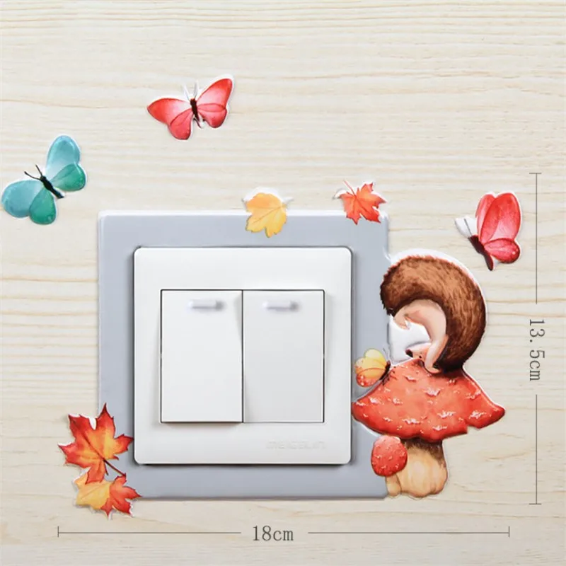 Настенный 3D выключатель света в виде животного фламинго свиньи | Дом и сад