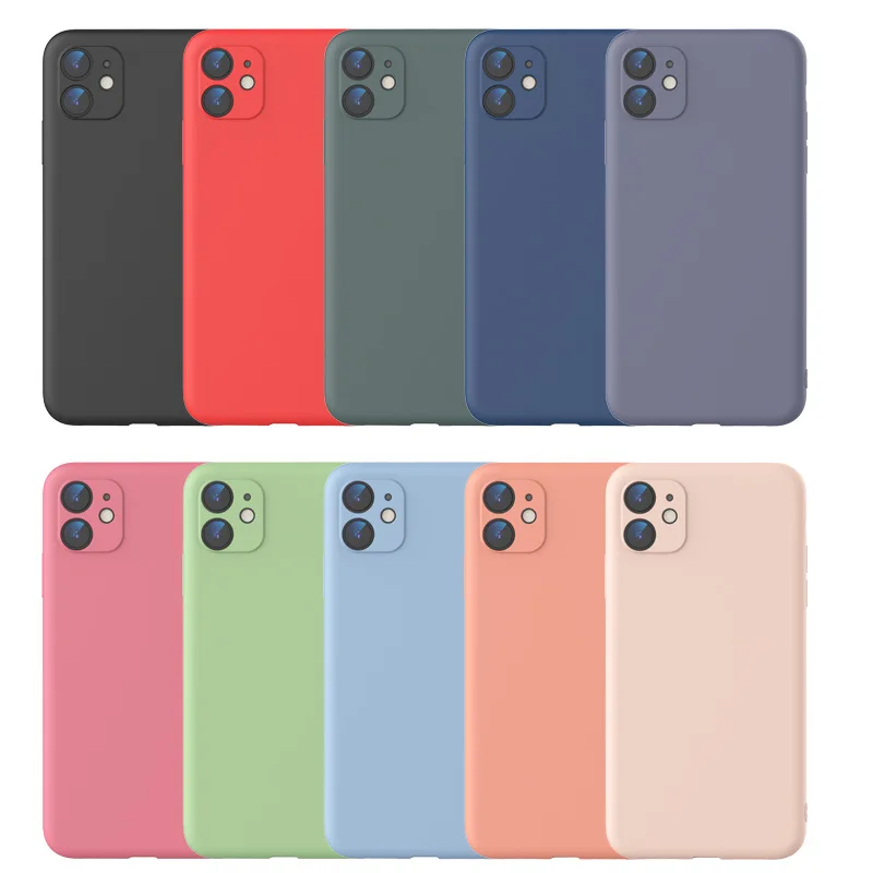 

For iPhone 11 Pro Pro Max Case Luxury Original Liquid Silicone Soft Cover For iPhone X XR XS Max Shockproof Phone Case