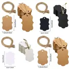 100 шт. 3*5 см упаковочная этикетка коричневая крафт-бумагачернаябелая бумажная этикетка ручной работы Свадебный подарок декоративная этикетка