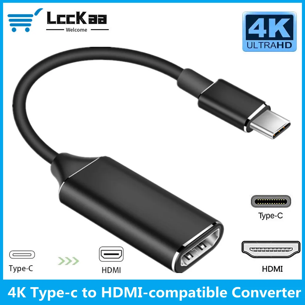 Lckaa USB C vers HDMI câble 4K USB 3.1 HDMI pour MacBook Samsung Galaxy S10 Huawei Mate P20 Pro