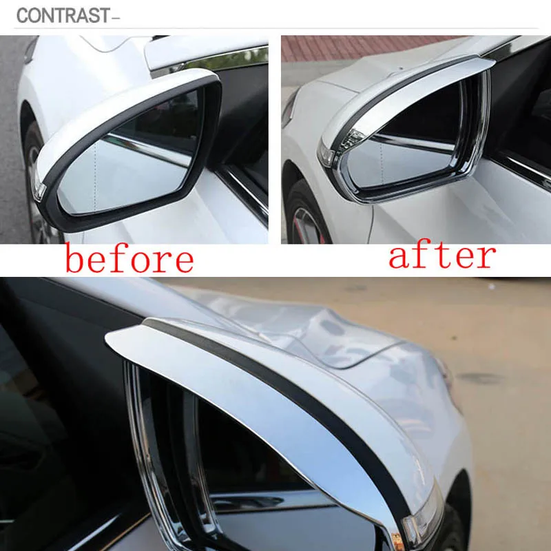 Автомобильное зеркало заднего вида декоративная хромированная отделка внешняя