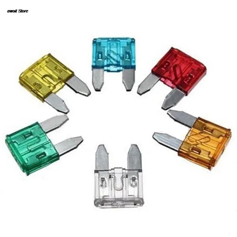 

60Pcs/lot Profile Small Size Mini Blade Fuse Assortment Set Auto Car Truck DG 5 10 15 20 25 30A Fuse Box