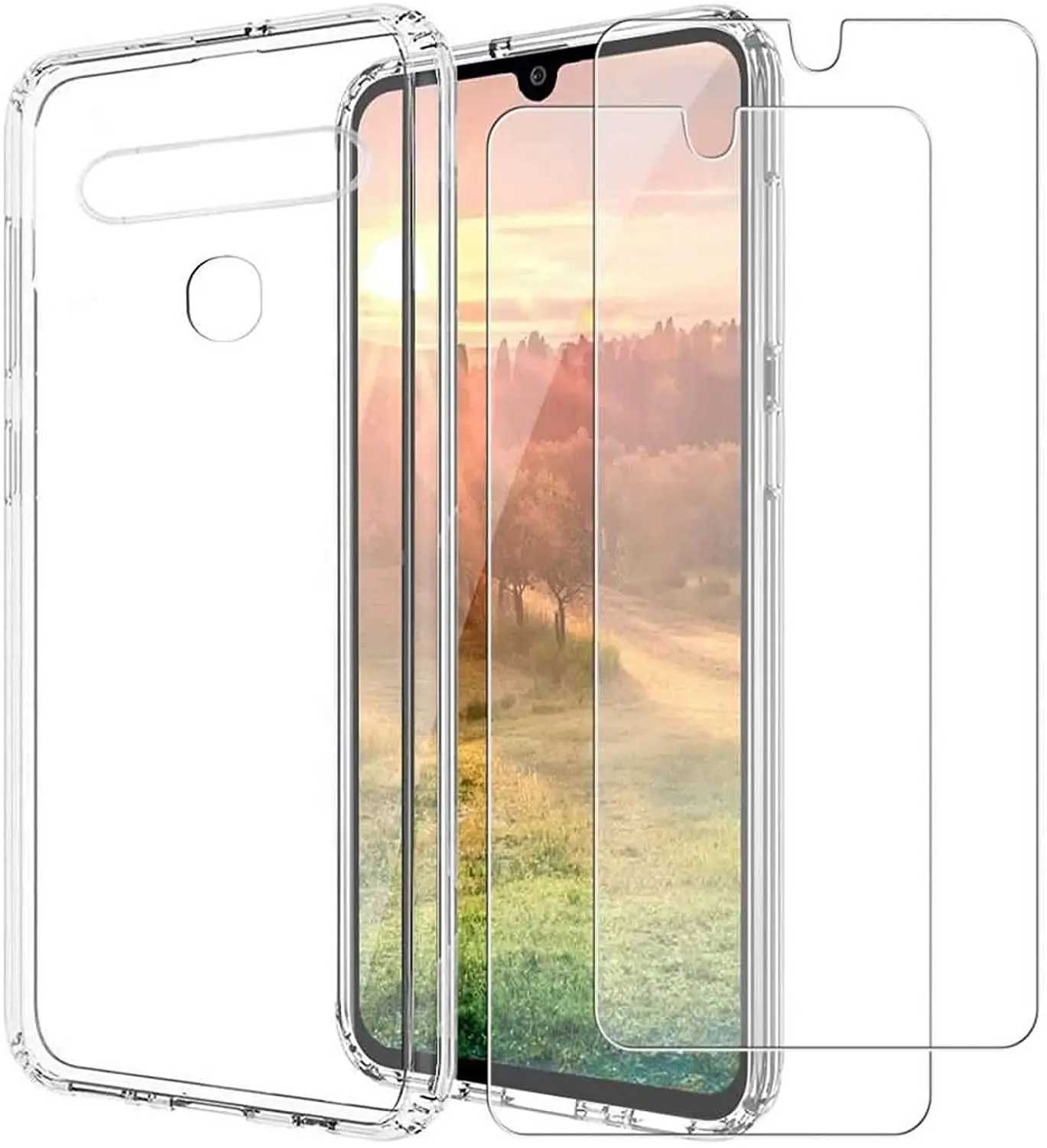 Прозрачный чехол из мягкого TPU с закругленными краями для Sony Xperia XA1 PLUS XA2 XZ3 XZ2 10 Plus ACE L3 ultra (силиконовый чехол с 2 защитными стеклами для экрана) #Z on.