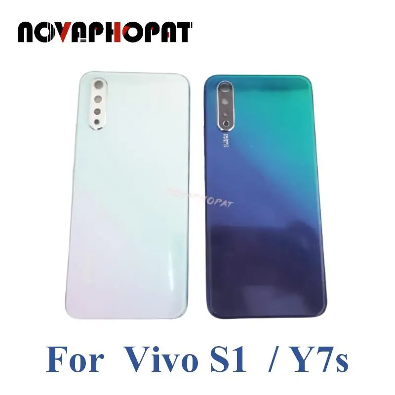 

Novaphopat For BBK VIVO S1 1907 Middle Frame Bezel Rear Back Cover Battery Door Glass Housing Case With Camera Lens Side Button