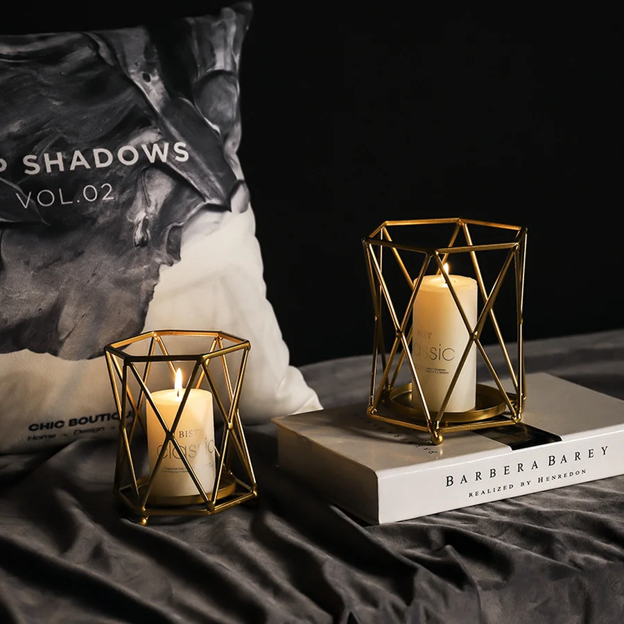 Винтажный железный подсвечник Geometri свадебный для столба геометрическая люстра