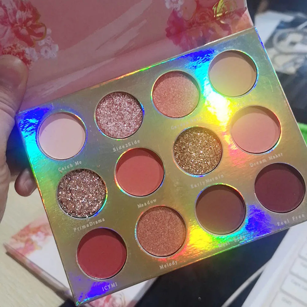 Givenone 12 цветов закат тени для век Палитра Обнаженная мерцающий пигмент