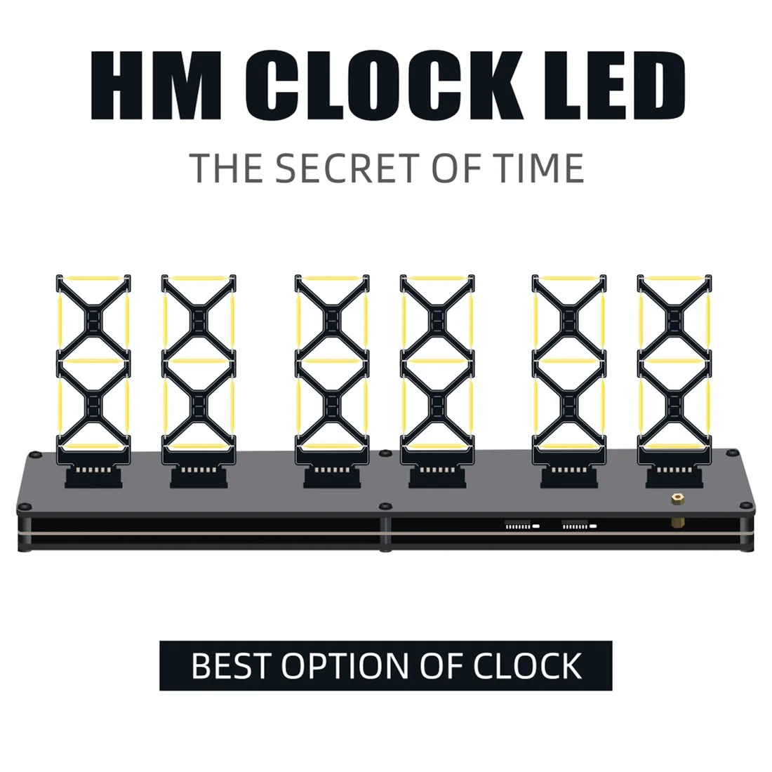 

Светодиодные часы TencyClock, псевдо светящийся полый скандинавский минималистичный комплект, двусторонний USB блок питания, набор для стола