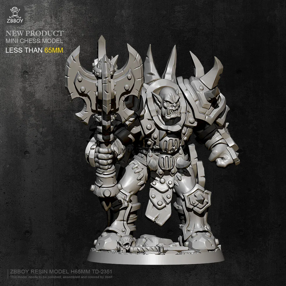 

65MM Resin model kits Orc resin figure self-assembled TD-2351