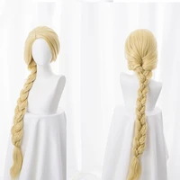 joybeauty tangled princess 120cm 47 straight blonde super long cosplay wig rapunzel synthetic hair anime wig wig cap
