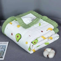 6 layers thick cotton muslin blanket baby swaddle baby summer blanket stroller cover bath towel multi use baby receiving blanket