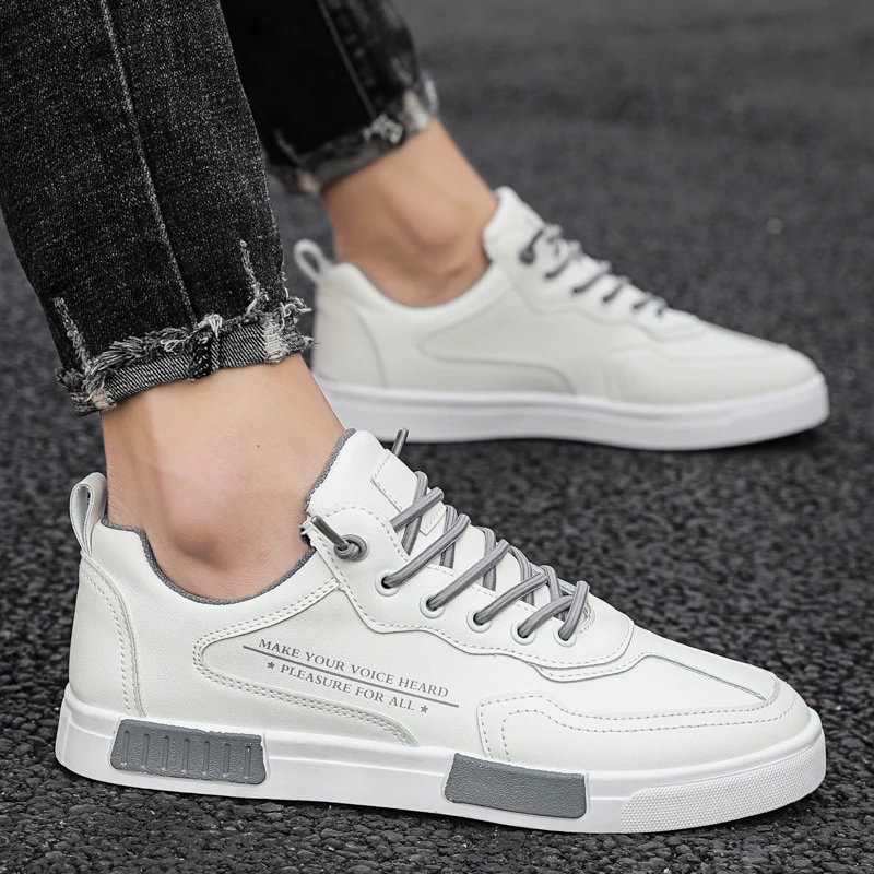 

Spring and Autumn 2021 New Comfortable Lace-up Soft Bottom Male Shoes All-match Shoes Men Slip on Flat Casual Leather Shoes Men