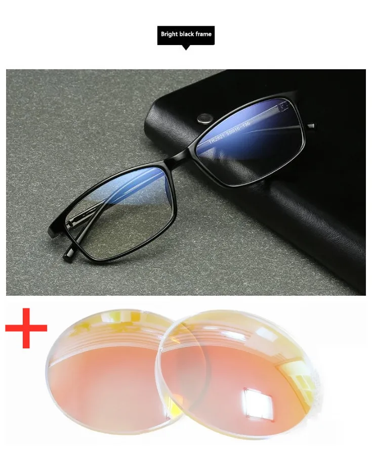 Black frame Silver GLTREE цветные очки для женщин и мужчин, красные, зеленые очки для слепоты с коробкой, водительские цветные очки G474 - Цвет линз: Black frame Silver