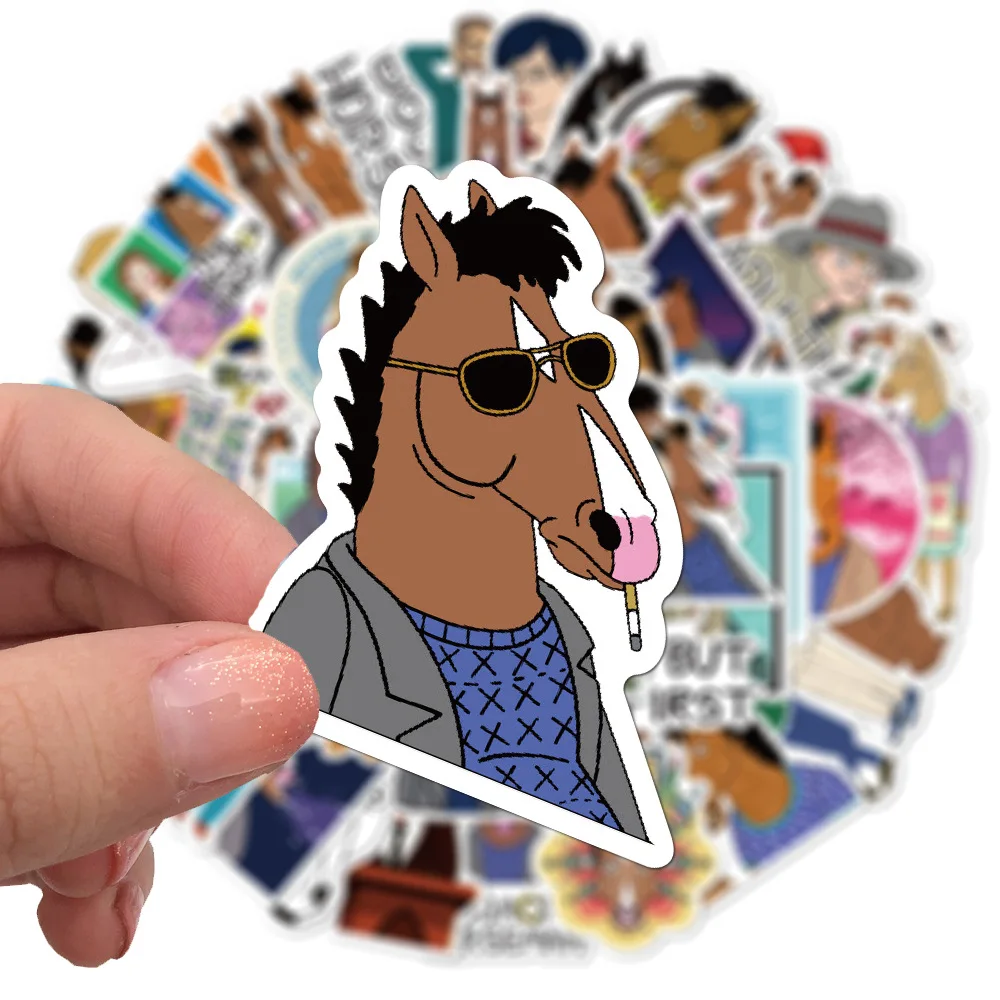 50 шт./компл. BoJack всадник Мультяшные наклейки водонепроницаемые виниловые для