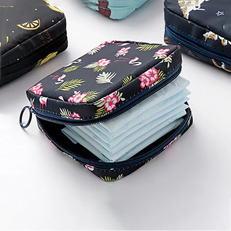 

Women Tampon Storage Bag Sanitary Pad Pouch Napkin Cosmetic Bags Organizer Ladies Makeup Bag Girls Tampon Holder Organizer