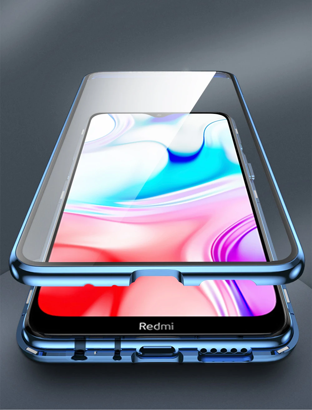 Natrberg 360 Полный Чехол для Xiaomi Redmi 8 чехол магнитный металлический двойной закаленное стекло задняя крышка Жесткий чехол для Redmi 8A 8 A Pro Чехол