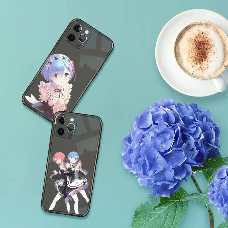

Re Zero Rem Japan anime Phone Case Transparent for iPhone 7 8 11 12 se 2020 mini pro X XS XR MAX Plus