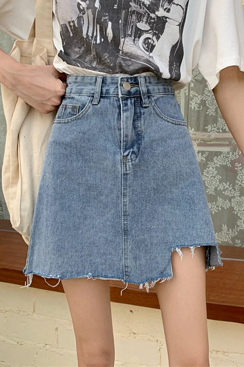 

Denim Skirt 2020 Summer Temperament High Waist A-line Skirt Slim Skirt For Girl Skirts Womens