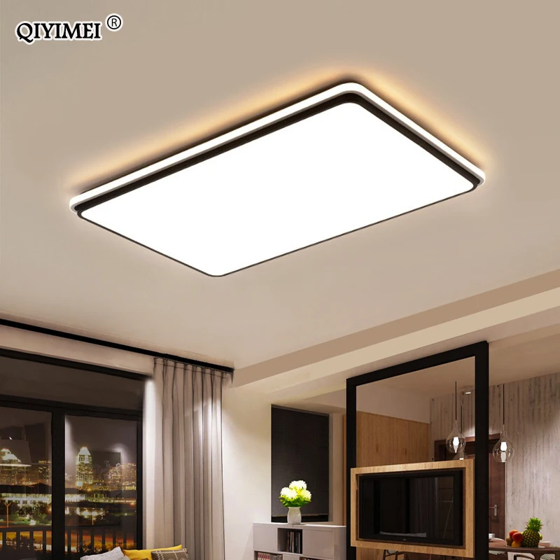 $37.77 New Modern LED Ceiling Lamps For Living Room Remote Control Dimming For Dining Room Bedroom white and black lighting Lights