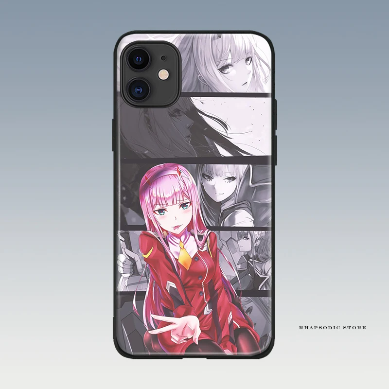 Zero Two Darling in the Franxx 002 Мягкий силиконовый чехол для телефона iPhone 6 6s 7 8 Plus X XR XS 11 Pro