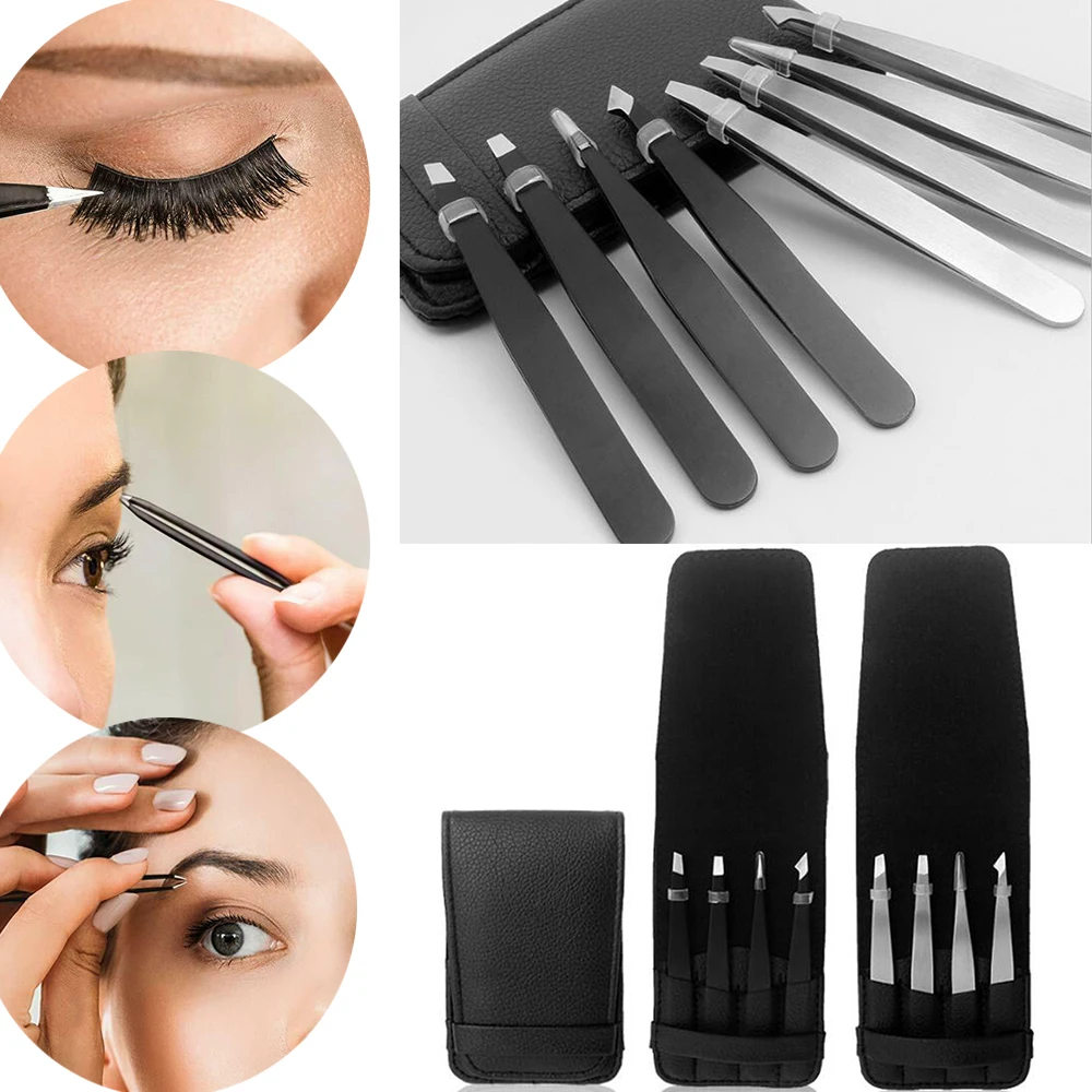 4 шт. 1 Набор Профессиональный пинцет из нержавеющей стали инструменты для ухода и