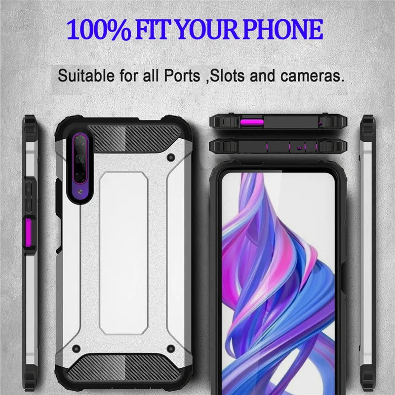

shockproof cases for honor-9x Premium case silicone armor bumper back cover honor9x honor 9 x Premium honor9 x X9 glass film