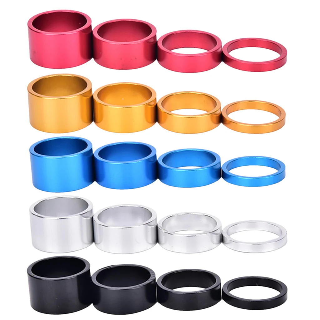 

4pcs Bicycle Headset Washer Aluminum Alloy Front Fork Stem Spacer Mountain Bike 28.6mm Bowl Series Parts