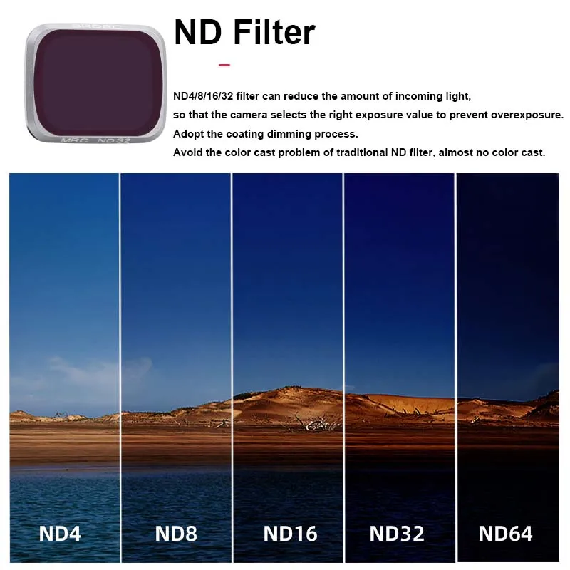 Фильтр объектива для DJI Mavic Air 2S Camera ND Filter UV CPL NDPL 4 8 16 32 64 Sets поляризатор нейтральной