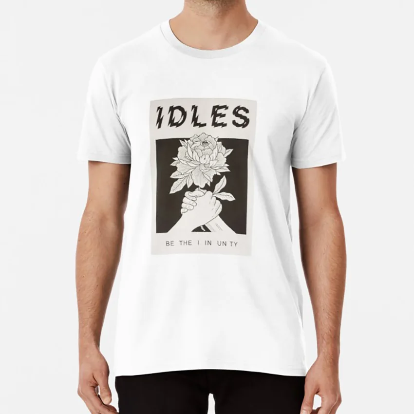 Белый IDLES-Be The Unity футболка idles be наклейка unity - Цвет: Белый