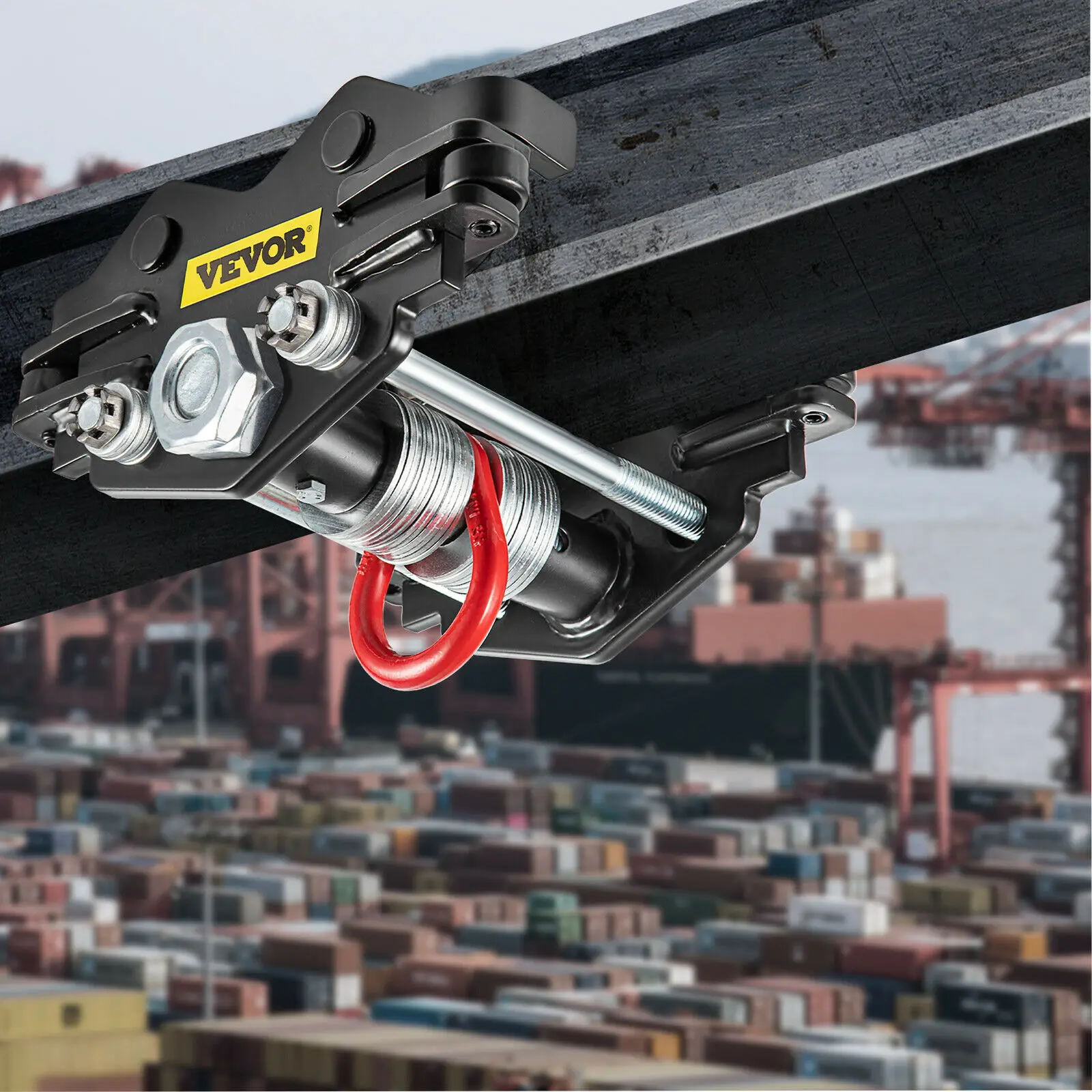 

VEVOR 550 - 4400 LBS Plain Trolley Push Beam Monorail Trolley Adjustable Lifting Chain Hoist Winch Crane Lifting Sling for Goods