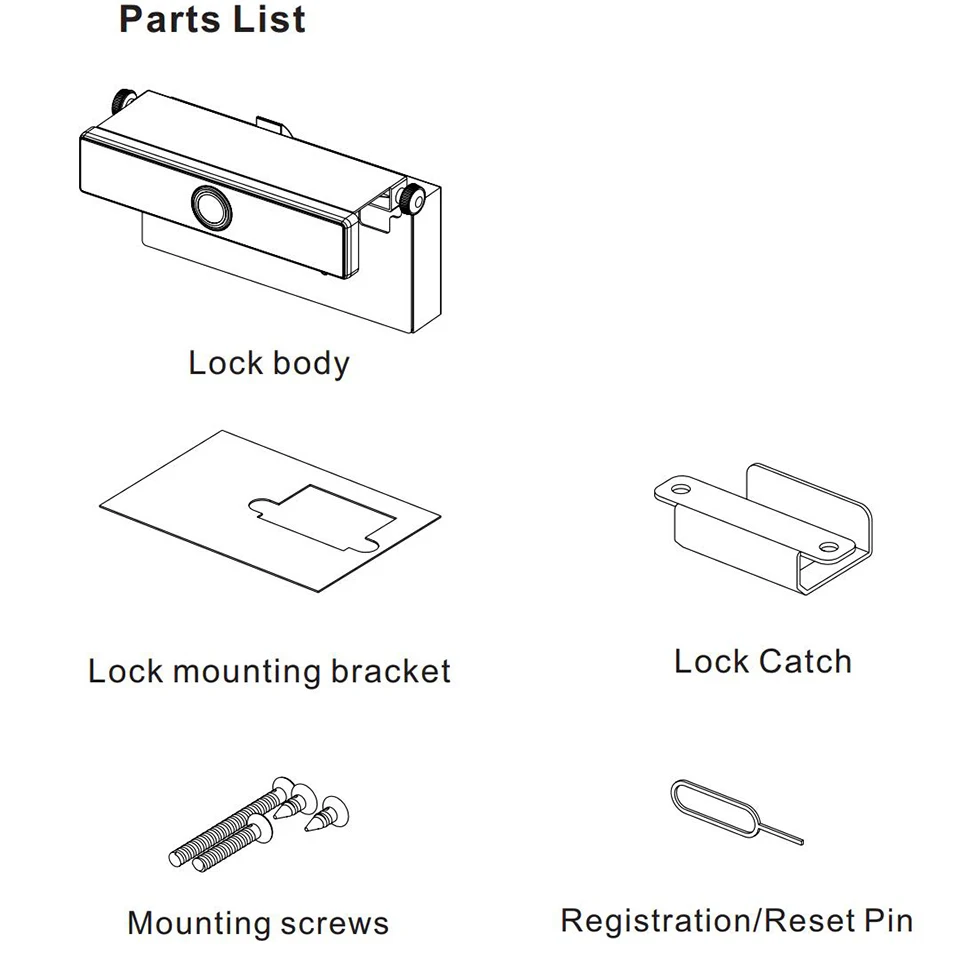 

Smart fingerprint lock Home drawer fingerprint lock wardrobe Shoe cabinet door cabinet desk fingerprint lock