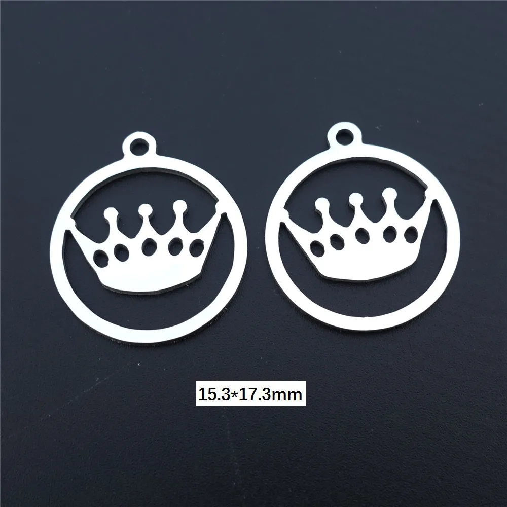 crown Нержавеющая сталь амулеты карта волк трискель Якорь Бесконечность Крест доллар сердце москитные катушки кулон ювелирные изделия 5 шт./лот - Окраска металла: crown