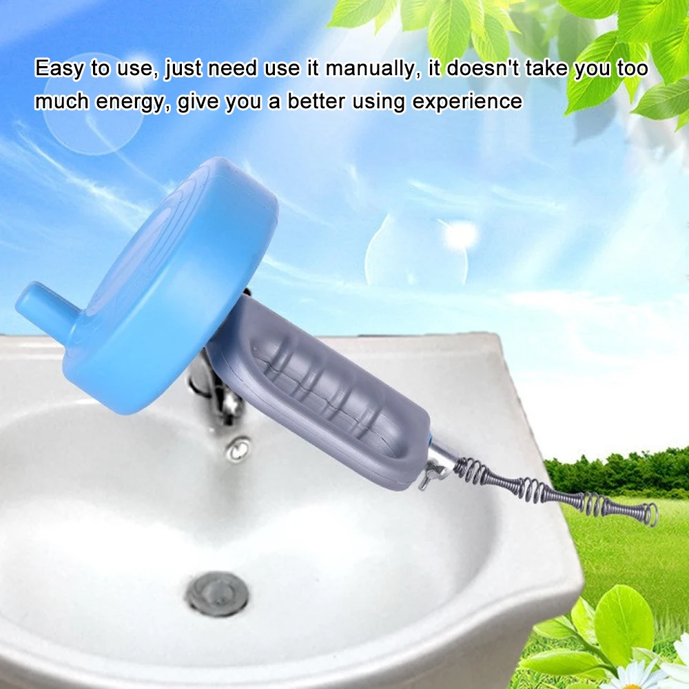 

Home Cleaner Toilet Blockage Hand Tool Pipes Unclog Sewer Pipes Dredge Kitchen Toilet Clog Sewer Spring Cleaning Tool 10m