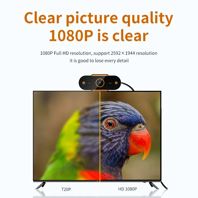 

Auto Focus 1944P Webcam 1080P Web Camera With Microphone For Live Broadcast Video Calling Home Conference Work