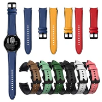 leather silicone strap for samsung galaxy watch 4 classic 46mm 42mmgalaxy watch 4 44mm 40mm replacement wrist band accessories