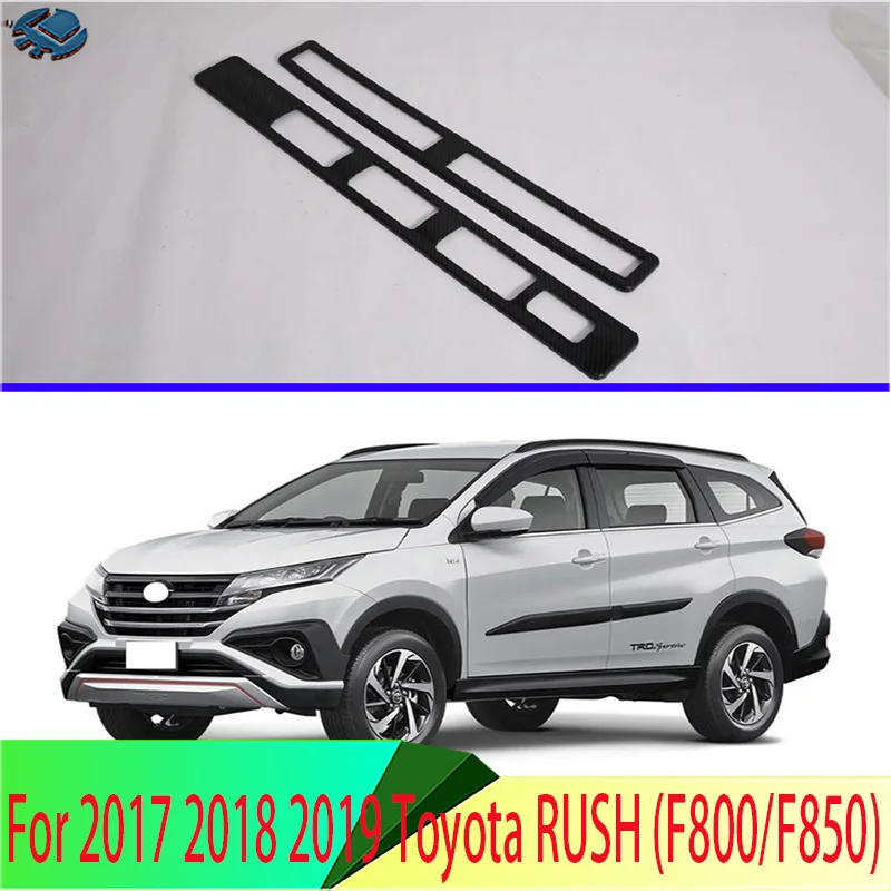 

For 2017-2022 Toyota RUSH (F800/F850) Car Accessories Carbon Fiber Style Plated Armrest Box Rear Air Vent Frame Trim Cover