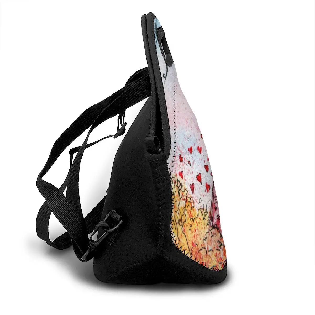 Портативный изолированный термальный бенто Ланч бокс винтажный акварельный