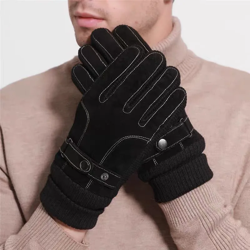 

Fashion Men Winter Warm Windproof Sport Casual Thermal Touch Screen Gloves Driving Work Mittens